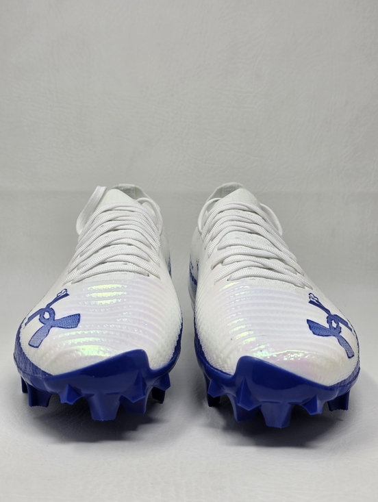 Under Armour Blur Pro Football Cleats Mens Size 9.5 White Team Royal 3028220 New